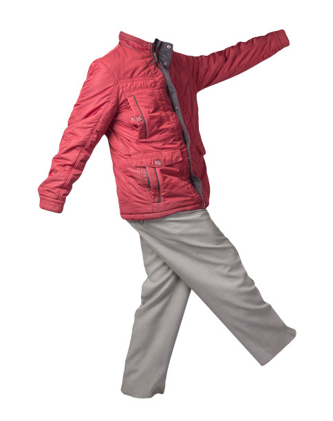 男人的夹克和裤子孤立在白色背景。图片下载