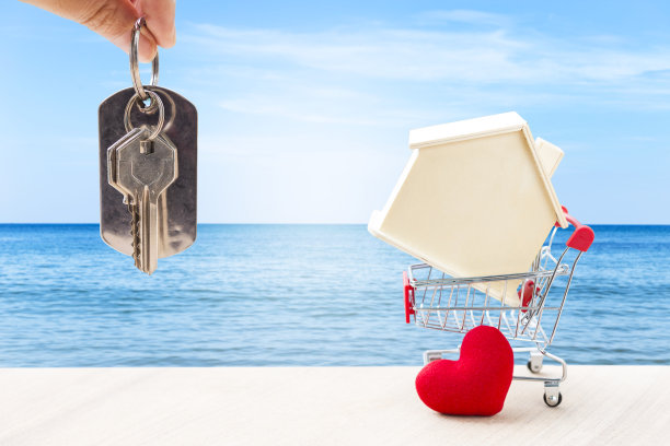 购买新的海滨别墅，物业和房地产的经营理念图片下载