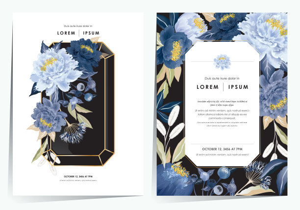 矢量插图美丽的花框架设置为婚礼，周年纪念，生日和派对。图片下载