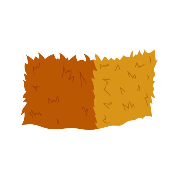 在白色背景上的草堆矢量。小麦草。图片下载