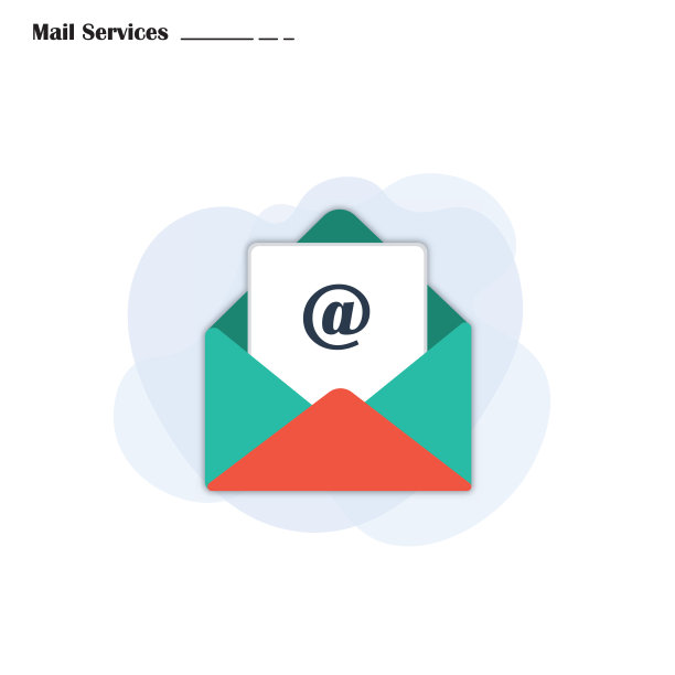 电子邮件矢量平面图标图片下载