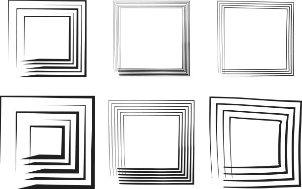 抽象方格图形的方格元素集图片下载