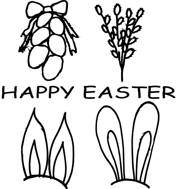 复活节祝福，复活节蛋糕，复活节兔子图片下载