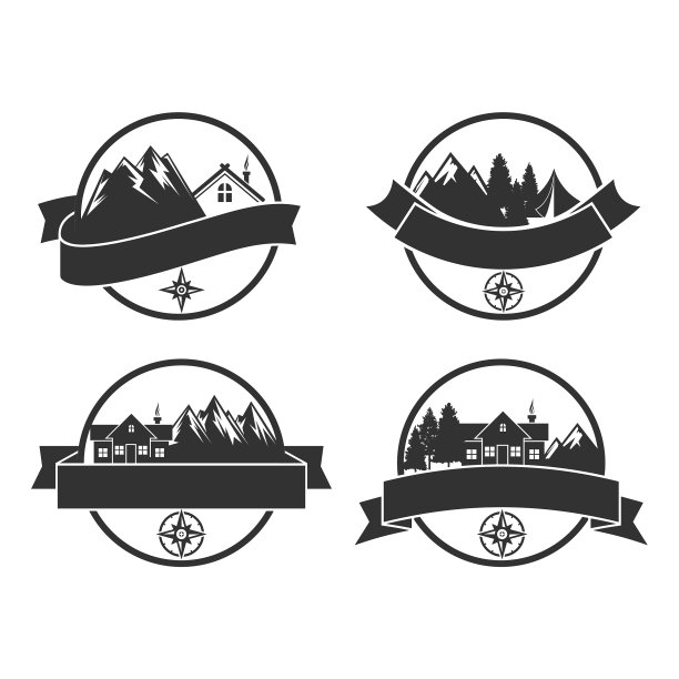 露营的标志。旅游标志。图片下载