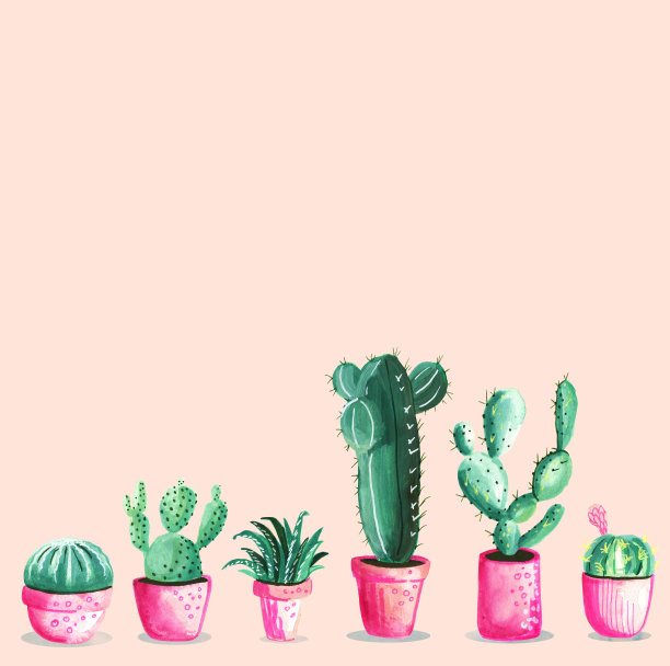 水彩蛋糕粉背景图片下载