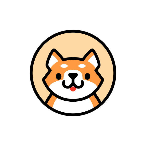 可爱柴犬卡通圆圆标志标志图片下载