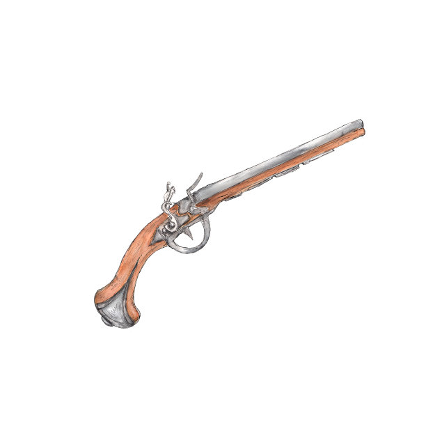 水彩海盗冒险配件图标元素孤立的白色背景图片下载