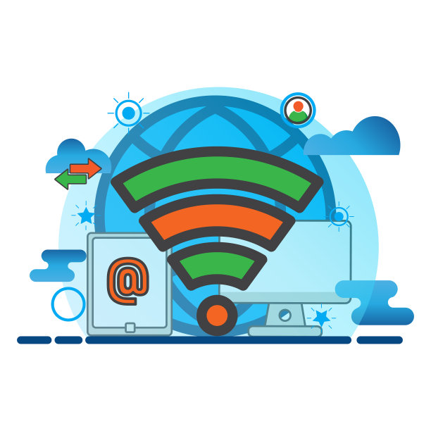 无线连接平面图标可用于图标图片下载