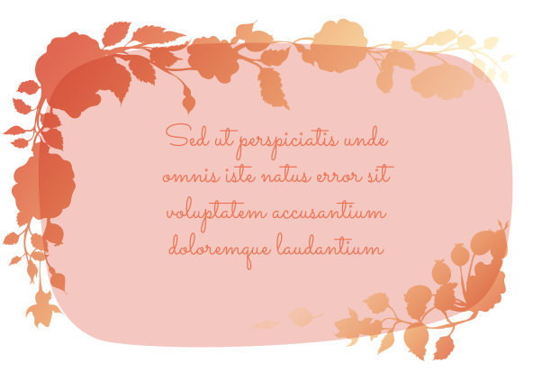 旗帜与花卉剪影从玫瑰植物图片下载