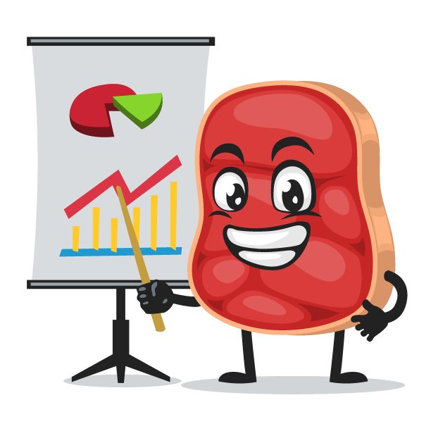 矢量插图的牛肉角色或吉祥物图片下载