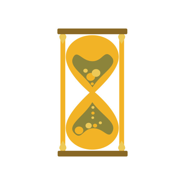 沙漏图标上的白色背景。矢量插图。图片下载