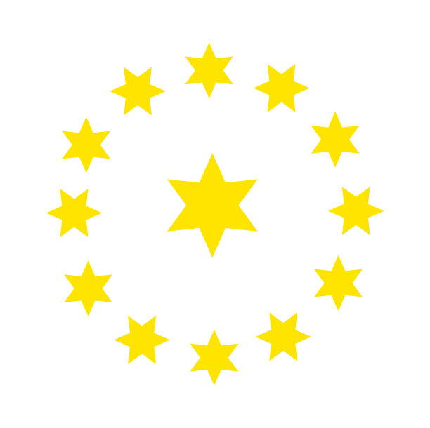 星圆图标。在白色的背景上。矢量图。图片下载