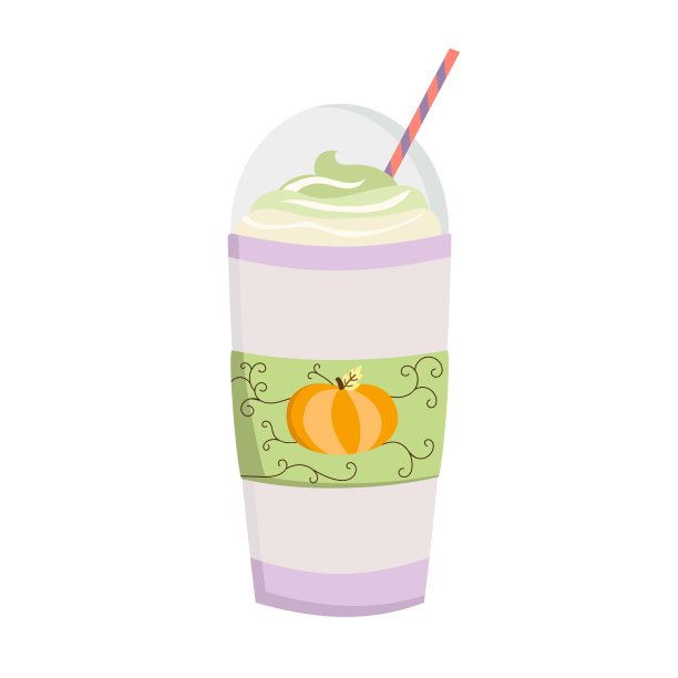 南瓜香料拿铁，传统的感恩节饮料图片下载