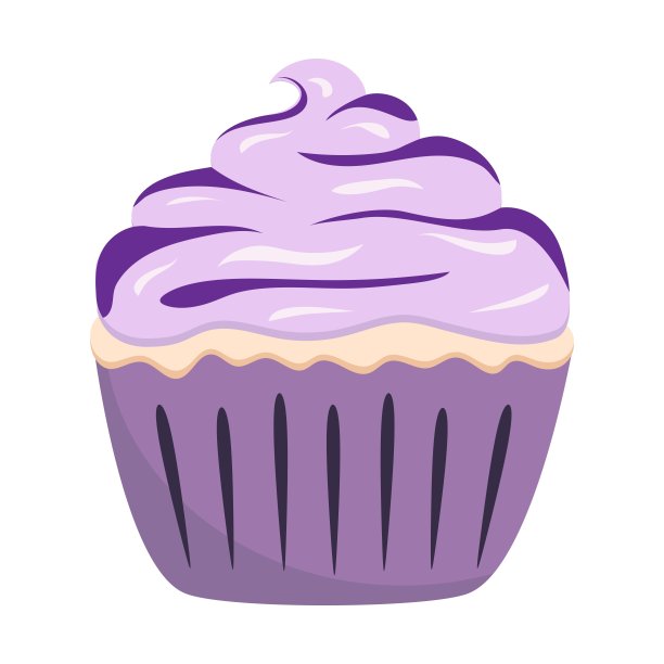 黑莓杯蛋糕与莓紫紫纸盒。图片下载