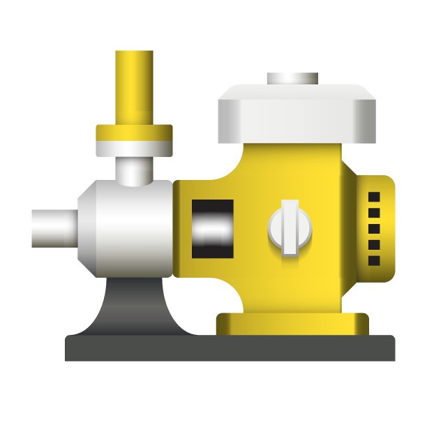便携式水泵矢量图标设计。用于农业、灌溉、农作和干旱地区。图片下载