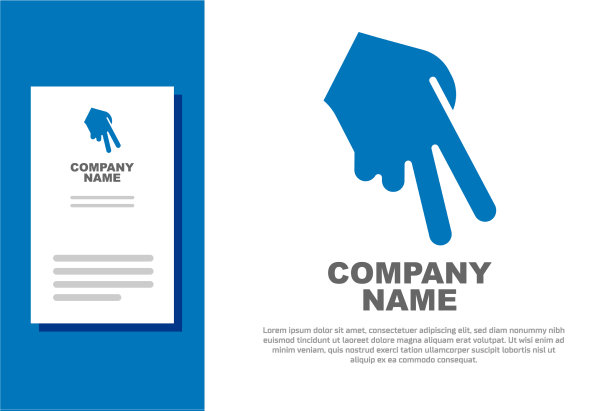 蓝色棒球手套图标孤立在白色图片下载