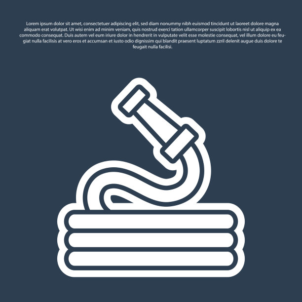 蓝线花园软管图标隔离在蓝色图片下载