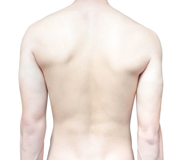 特写男子背部白皙的背景美丽健康的护肤理念图片下载