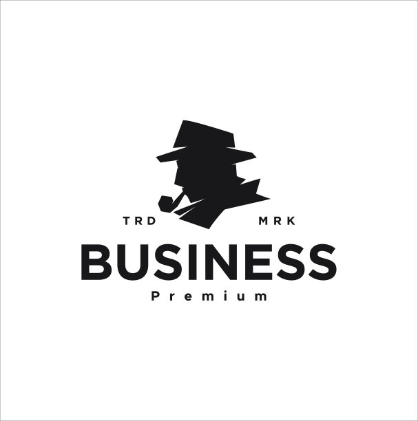 侦探矢量设计插画图标间谍秘密特工黑手党。福尔摩斯轮廓。创意黑头私家侦探模板符号图片下载