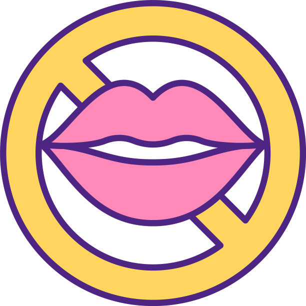 无吻停止标志RGB颜色图标图片下载