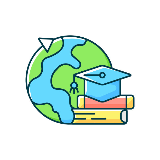 学生交换计划RGB颜色图标图片下载