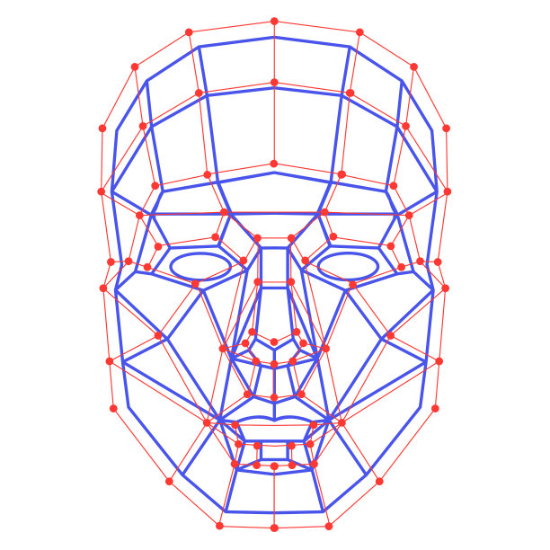 人脸识别系统概念。人脸身份验证服务或生物识别扫描。人脸识别系统用于人的身份识别。矢量图图片下载
