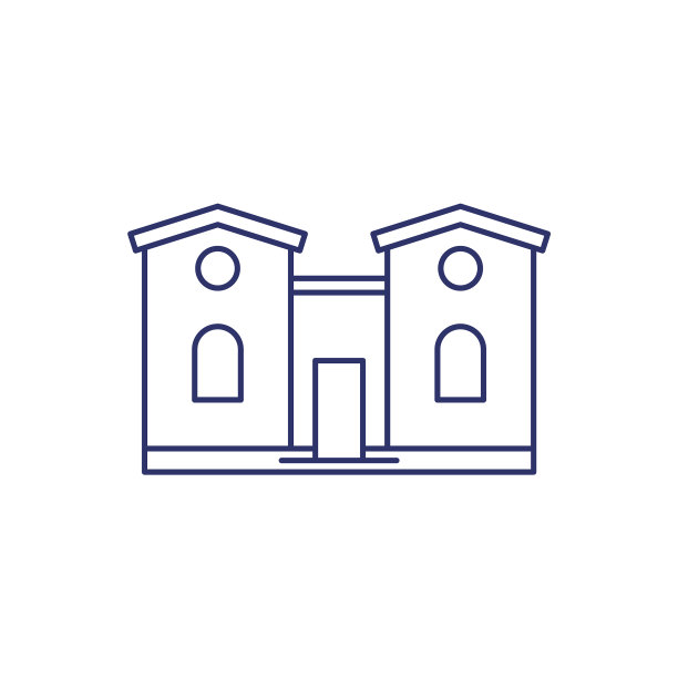 房子家线图标上的白色图片下载