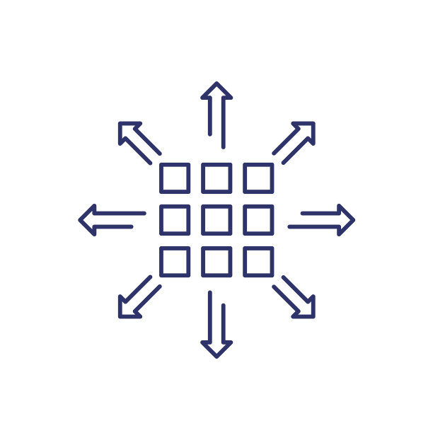 白色的分布图标线图片下载