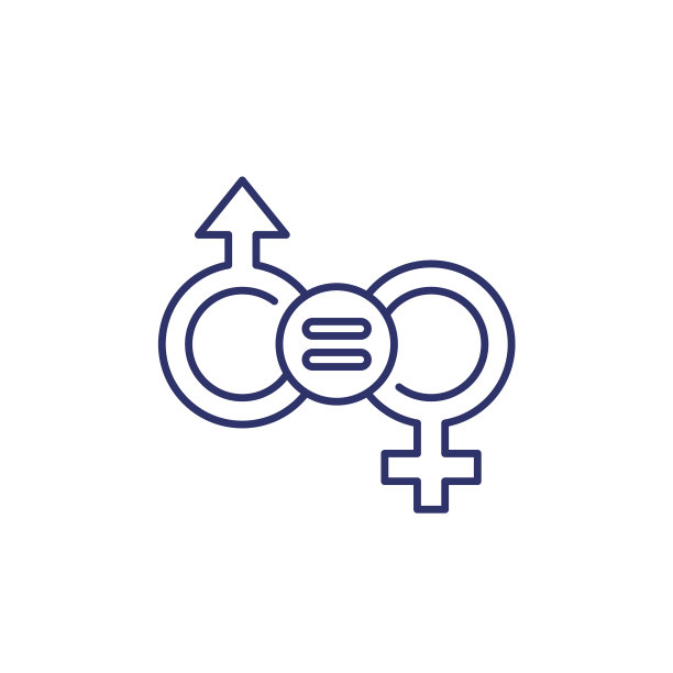 性别平等平等权利线图标图片下载