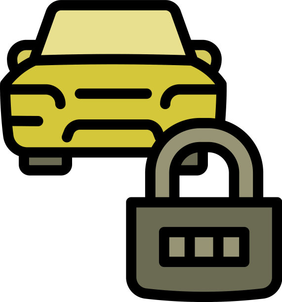 锁车共享图标轮廓风格图片下载