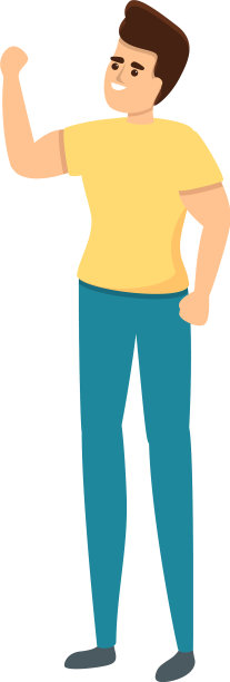 训练男孩身体图标卡通风格图片下载