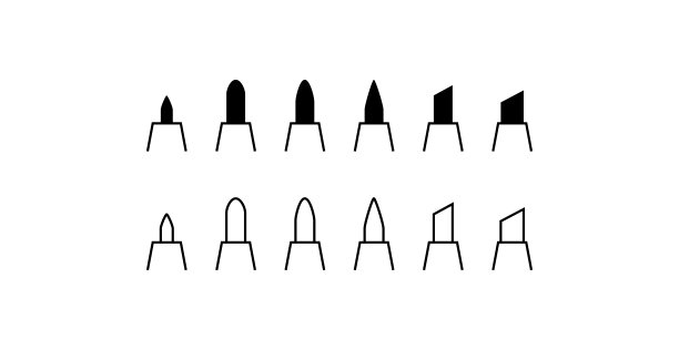 马克笔笔尖图标合集（矢量图）图片下载