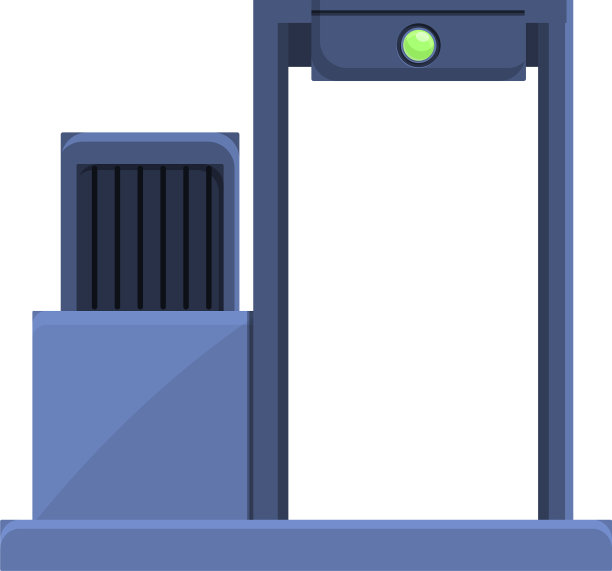 卡通风格的机场安检图标图片下载