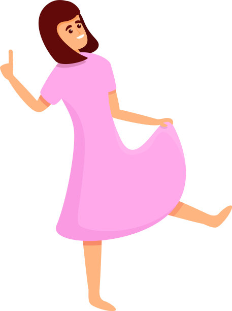 肮脏的女孩图标卡通风格图片下载