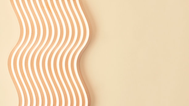 粉彩背景上的大波浪台。色彩柔和，适合陈列产品，大横幅。图片下载