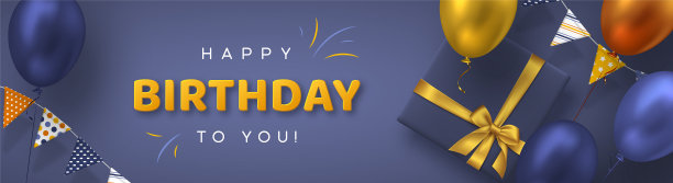 生日快乐节日横幅图片下载
