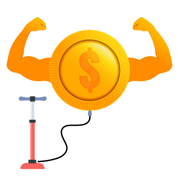 强劲增长的美元货币与泵图片下载