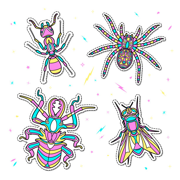 摘要昆虫插图图片下载