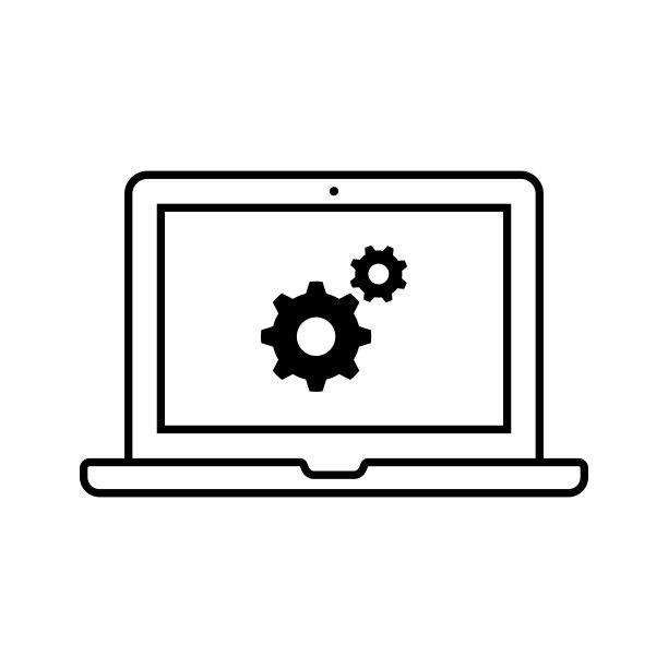 简单的矢量图标设置，系统，齿轮，个人电脑和更多。图片下载