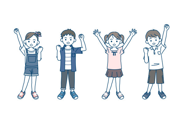 男孩和女孩插图图片下载