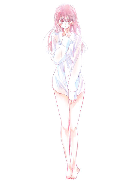 穿着他衬衫的可爱女士图片下载