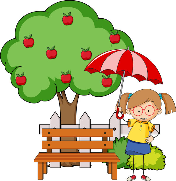 涂鸦卡通人物一个女孩抱着一个图片下载