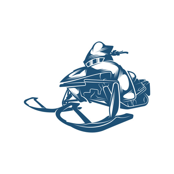 雪地车设计创意雪地车标志图片下载