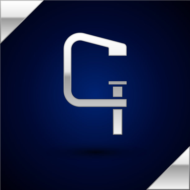 银钳和螺丝工具图标孤立在黑暗图片下载