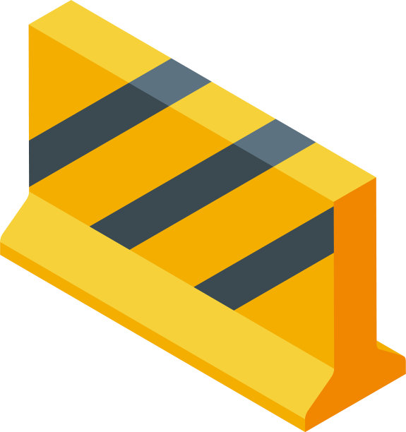 混凝土块道路图标等距风格图片下载