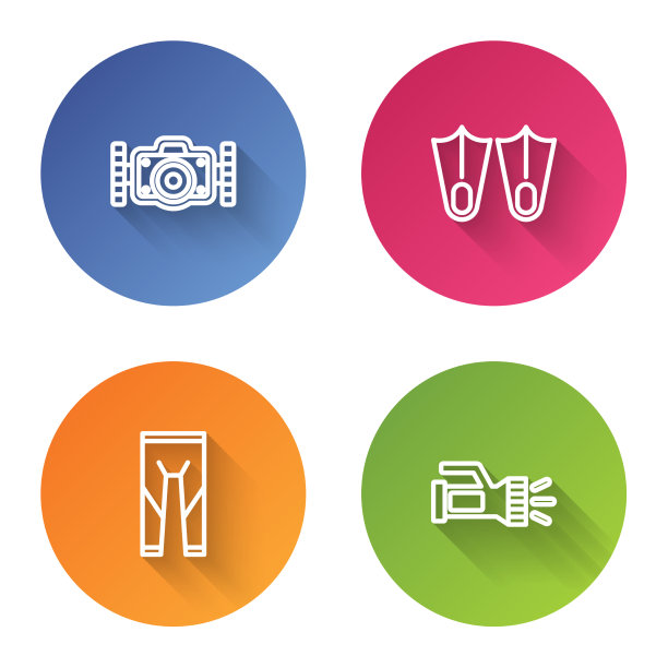 定线摄影相机橡胶脚蹼潜水服图片下载