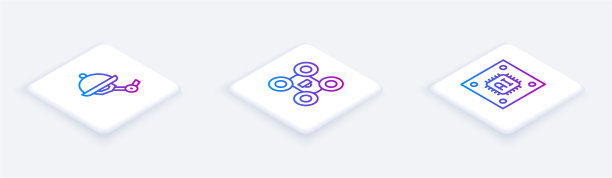 设置等距线服务员机器人和无人机图片下载