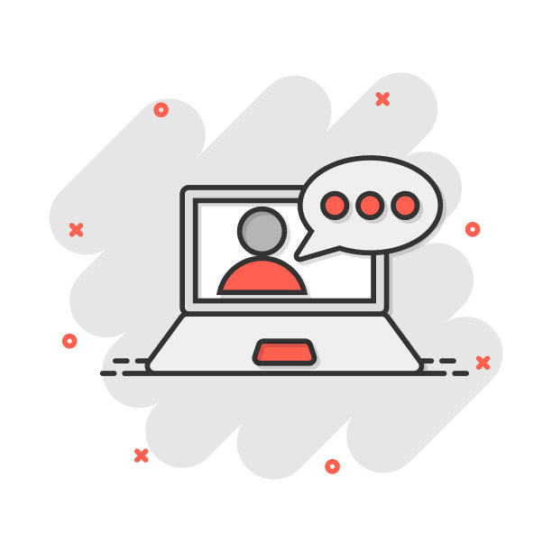 在线培训过程图标漫画风格图片下载