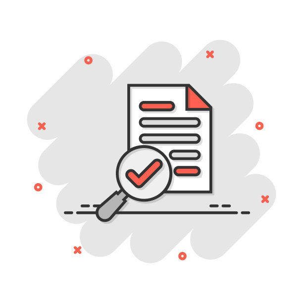 以漫画风格审查文件计划图标图片下载