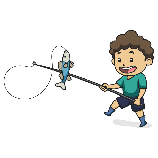 河边垂钓儿字童书图片下载